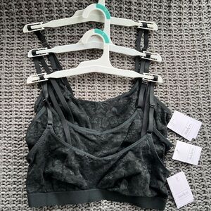 Auden Black Lace lightly lined Bralette bundle